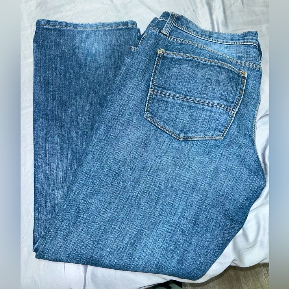 Men's OP Brand Slim Straight Size 38x30 Casual Stylish Denim Blue Jeans